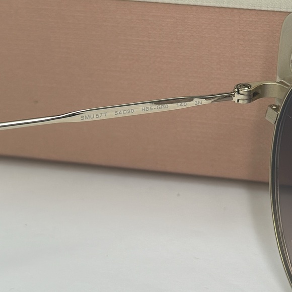💯- New Authentic Miu Miu MU 57TS HB5GR0* 3N Metal Women Noir sunglasses - Picture 16 of 16